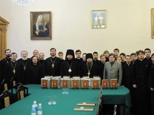 Distribution of the Orthodox Study Bible to the Theological Schools of the Russian Orthodox Church begins