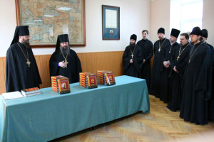 Orthodox Study Bibles distributed to Kiev Theological Academy and Seminary