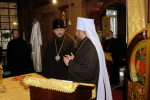 Ukrainian Archbishop visits Metropolitan Jonah at OCA Chancery