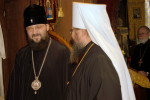 Ukrainian Archbishop visits Metropolitan Jonah at OCA Chancery