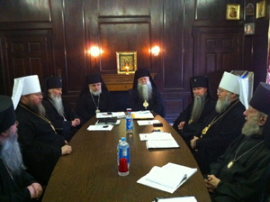 Metropolitan Jonah, OCA representatives, guests of ROCOR Synod of Bishops