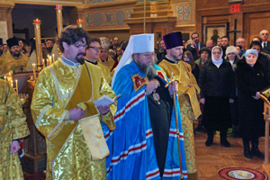 Metropolitan Jonah presides at Zaccheaus Sunday Liturgy at New York's St. Nicholas Cathedral