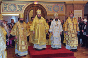 Metropolitan Jonah presides at Zaccheaus Sunday Liturgy at New York's St. Nicholas Cathedral