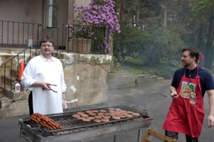 Seminarians hosted at OCA Chancery on Bright Wednesday