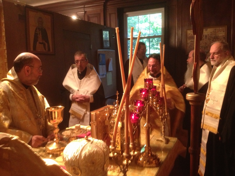 Bishop Michael serving Liturgy